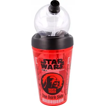 Láhev LAHEV NA PITÍ Star Wars s ozdobnou SKLENICE trubkou 420 ml