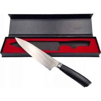 Kuchyňský nůž Z nerezové oceli kuchařský Nůž 32 cm s černou rukojetí DÁREK