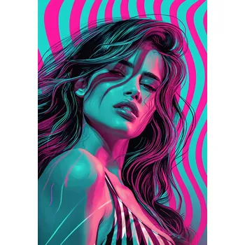 Plakát Plakát Neonový Pohled bez rámu 68 x 98 cm