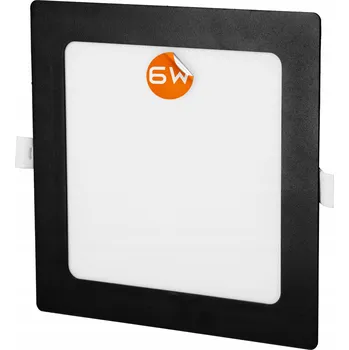Stropní zapuštěné svítidlo Ecolight 6 W s integrovaným LED zdrojem, tloušťka 0,8 cm, černé