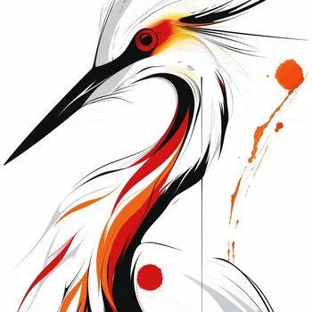 Plakát Plakát Čáp bez rámu 20 x 20 cm