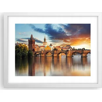 Obraz Obraz plakát v bílém rámu do obýváku 40x30 foto plakáty na zeď s motivem města