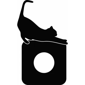 Obraz Samolepka pod vypínač Drukant W-WŁ016 27x16 cm černá