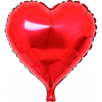 Balónek Červené srdce Fólie balónek ve tvaru srdce na Valentýna, 45 cm