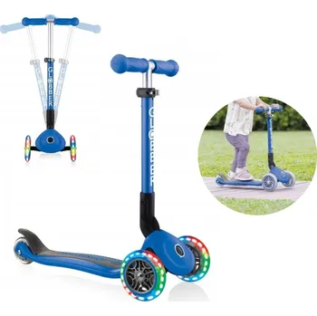 Koloběžka Robustní tříkolová koloběžka odrážedlo pro děti s nastavitelnou LED Globber Junior