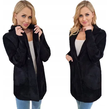 Dámský kabát Kabát Soprato černý oversize univerzální bez kapuce