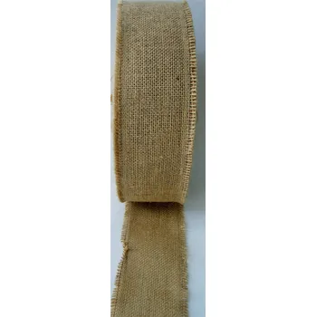 Stuha JUTOVÁ stuha / páska, barva PŘÍRODNÍ, šířka 10 cm