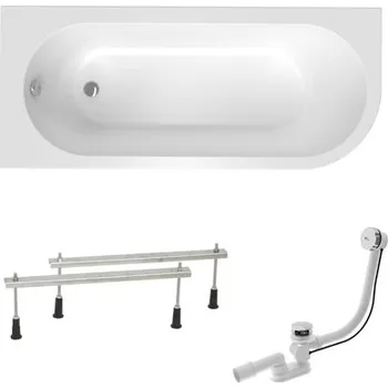 Asymetrická vana Laguna Rajka 170x72,5 cm akrylát levá SIKOVRAJ170LAN