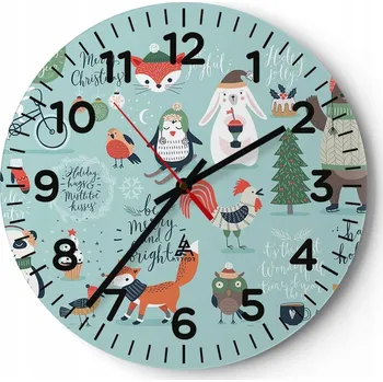 Hodiny Kuchyňské nástěnné hodiny 30x30 Pro Děti Moderní skleněné hodiny Tiché