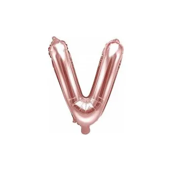 Balónek Fóliový balónek Písmeno "V", 35 cm, růžový