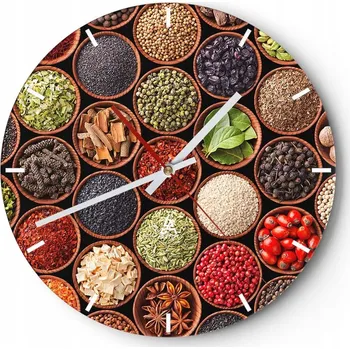 Hodiny Velké nástěnné hodiny 40x40 Gastronomie Skleněné hodiny Kulatý Tiché