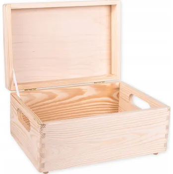 Obraz Krabice s víkem dekorativní, v odstínech hnědé a béžové