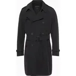 PORSCHE DESIGN Hybrid Trench Coat Trenčkot kabát pro chladnější počasí černá (Klasický cestovní trenčkot vyrobený z nejkvalitnější italské látky s vyjímatelnou hybridní vložkou a vnitřní kapsou. Vyrobeno v Evropě.)