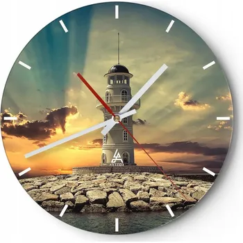 Hodiny Nástěnné hodiny do kuchyně 30x30 Lucerna Skleněné hodiny do obýváku Loft Tiché