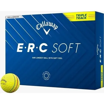 Golfový míček Callaway ERC Soft 2025 Yellow Triple Track 12 Golfové míčky