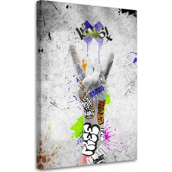 Obraz OBRAZ NA PLÁTNĚ NA ZEĎ STREET ART GRAFFITI 60x90