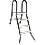 VágnerPool žebřík ESP pro nezapuštěné bazény, 3+1 stupeň, pro bazény 1 m výšky, AISI 304