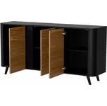 Cama Komoda VOLARE 151 x 39 x 75 cm černá/ořech