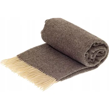 Prostěradlo Deka Rena Home vlněná 140 cm x 200 cm hnědá