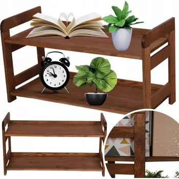 Dílenský regál Dřevěný skladový regál Wamar 44 x 80 x 34 cm, nosnost 35 kg na polici