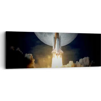 Obraz Obraz na plátně do obýváku ložnice 90x30 měsíc foto obrazy na zeď