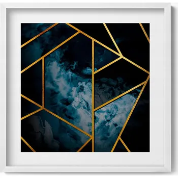 Obraz Dekorativní nástěnný obraz do pokoje Tmavá geometrická abstrakce 50x50 cm