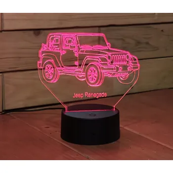 Lampička LED světlo Jeep Renegade Dálkový Ovladač Jméno Věnování