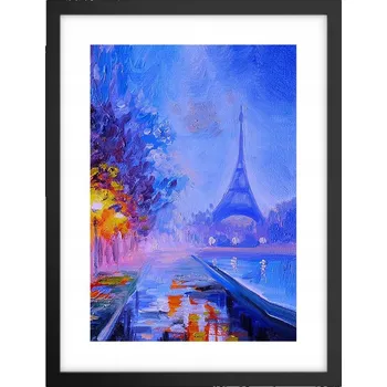 Obraz Obraz plakát v černém rámu do obýváku 30x40 foto plakáty města na zeď