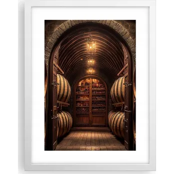 Obraz Obraz plakát v bílém rámu do obýváku 30x40 víno foto plakáty na zeď
