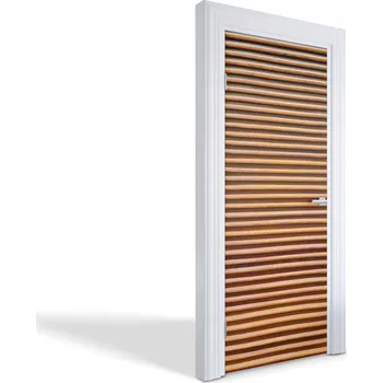 Fototapeta Samolepicí samolepící na dveře skříně Dřevěná mozaika 75 x 205 cm