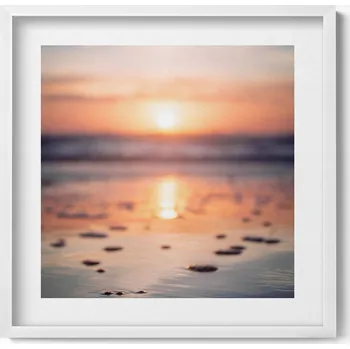 Obraz Dekorativní obraz na zeď do obýváku kuchyně Východ slunce nad vodou 50x50 cm
