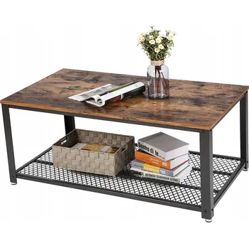 Konferenční stolek Konferenční stolek Malek 106x60 cm, hnědý vzhled "used look"