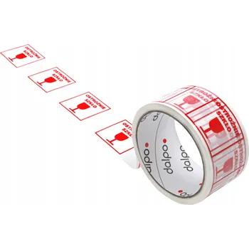 Lepicí páska Balicí páska Dalpo bílá, červená šířka 48 mm délka 45 m 1 ks