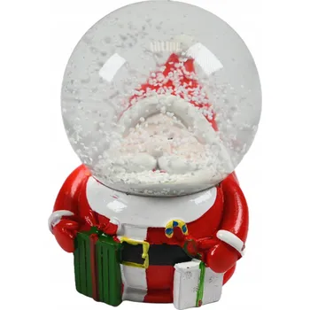 Vánoční dekorace VELKÁ SKLENĚNÁ SNĚHOVÁ KOULE Mikuláš MIKUS VÁNOČNÍ DÁREK