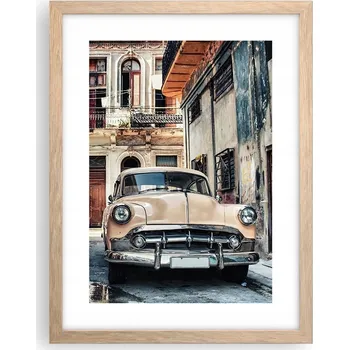 Obraz Obraz plakát v rámu světlý dub do obýváku 30x40 auto plakáty na zeď