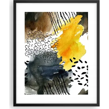 Obraz Obraz plakát na zeď v černém rámu 40x50 abstrakce plakáty do obýváku