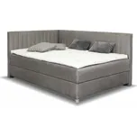Rohová postel boxspring s úložným prostorem NOVO s čely, 120x200cm