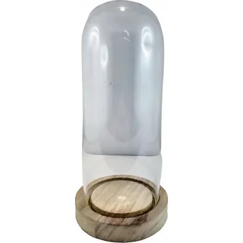 Dóza na potraviny SKLENĚNÁ NÁDOBA TUBA KOULE S LED PODSTAVCEM V21