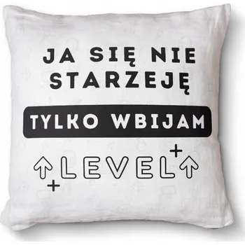 Polštář Foto polštář s potiskem 40x40 cm - Já nestárnu, jen získávám level
