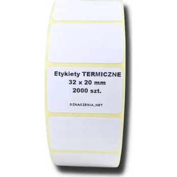 Samolepící etiketa Samolepicí papírová bílá etiketa 32 mm x 20 mm 8000 ks ZEBRA