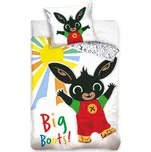 Dětské povlečení ZAJÍČEK BING A DUHOVÉ SLUNÍČKO, bílé, bavlna hladká, 140x200cm + 70x90cm