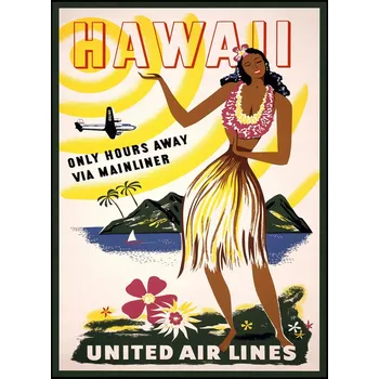 Obraz Havaj USA Plakát nástěnná dekorace obraz Plakát bez rámu 29,7 x 42 cm