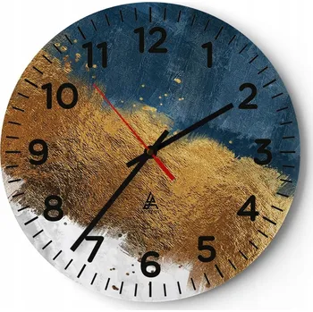 Hodiny Nástěnné hodiny do kuchyně 30x30 Art Deco Skleněné hodiny do obýváku Loft Tiché