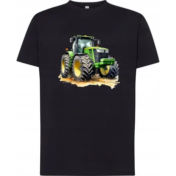 Dětská móda Dětské tričko s traktorem. Zelený traktor dárek 110/116 (3-4 roky)