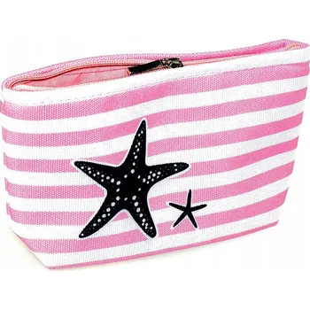 Kosmetická taška Dámská kosmetická taštička do kabelky, proužkovaná