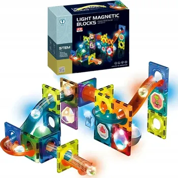 ostatní stavebnice Stavebnice Magnetické Svítící Kuličková dráha Magnetické dlaždice Kulodrom