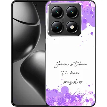 Pouzdro na mobilní telefon Gelový kryt mmCase na Xiaomi 14T Pro - zamilovaný text bílé pozadí