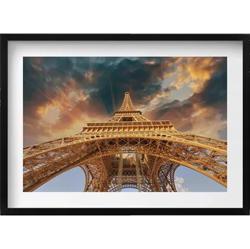 Obraz Dekorativní nástěnný obraz do pokoje Eiffelova věž v záři slunce 70x50 cm