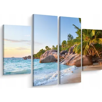 Obraz Čtyřdílný obraz Skály OCEÁN Ostrov Pláž 200x150