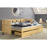 Rozkládací postel BONDI s úložným prostorem, masiv borovice